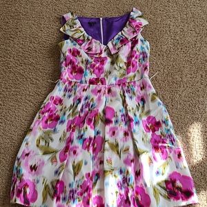 Madison Floral Print Fit n Flare Dress